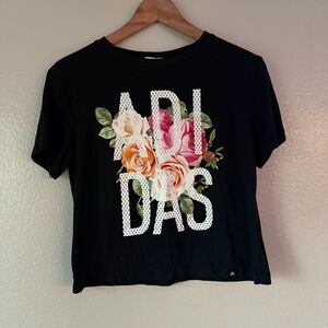 ❇️Adidas Black Floral Tee 2 for $22❇️